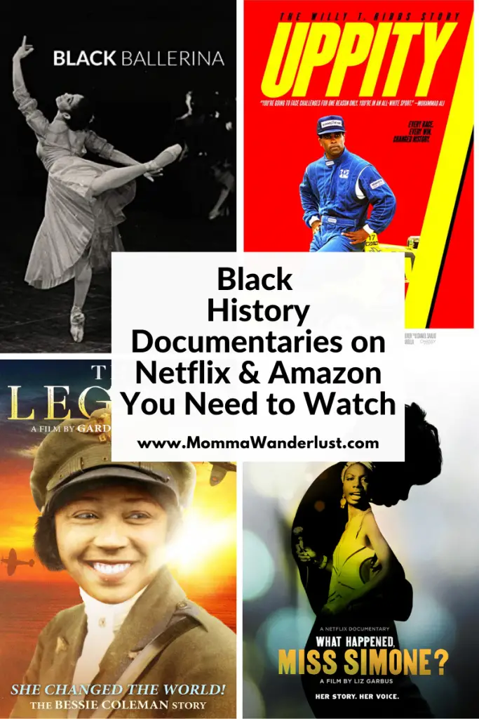 Black History Documentaries on Netfllix and Amzon Prime You Need to Watch featured by top BIPOC blogger, Momma Wanderlust