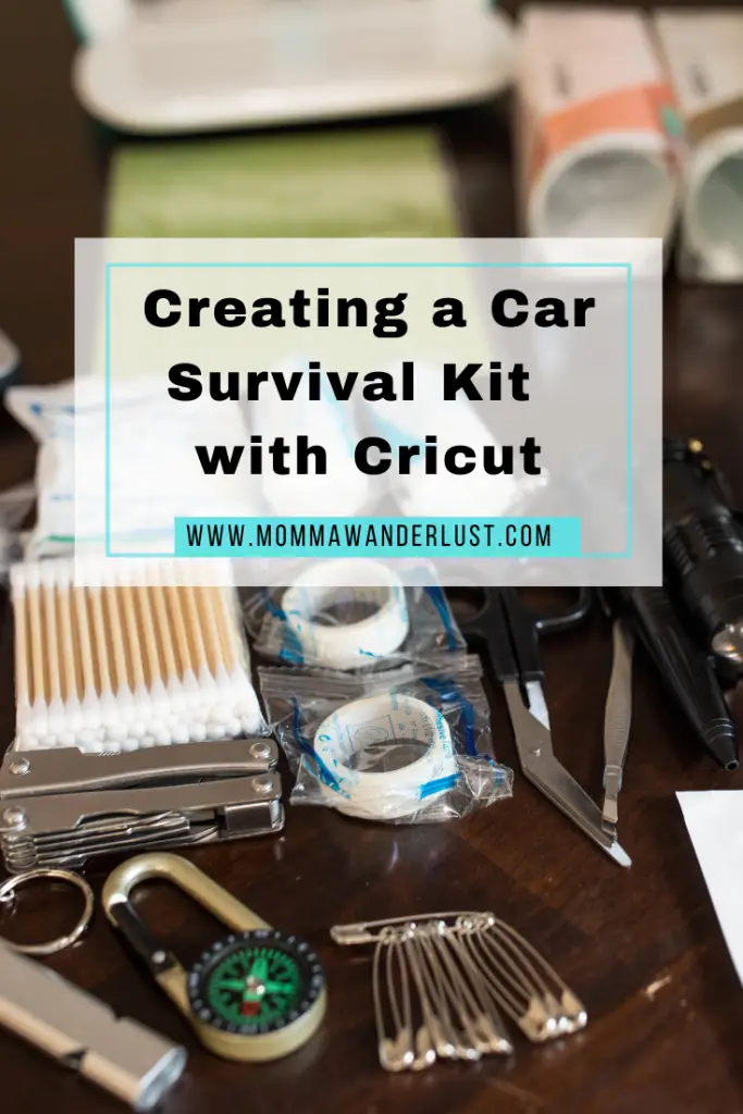 Cricut car survival kit featured by top US family travel blogger, Momma Wanderlust.