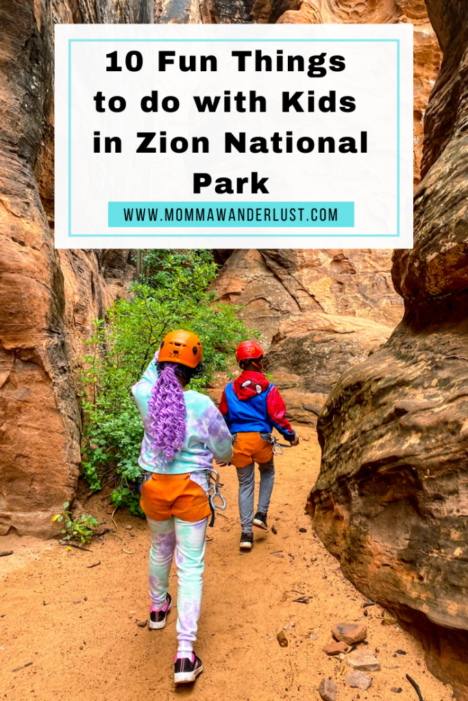 10 Fun Things to Do with Kids in Zion National Park by top US family travel blogger, Momma Wanderlust