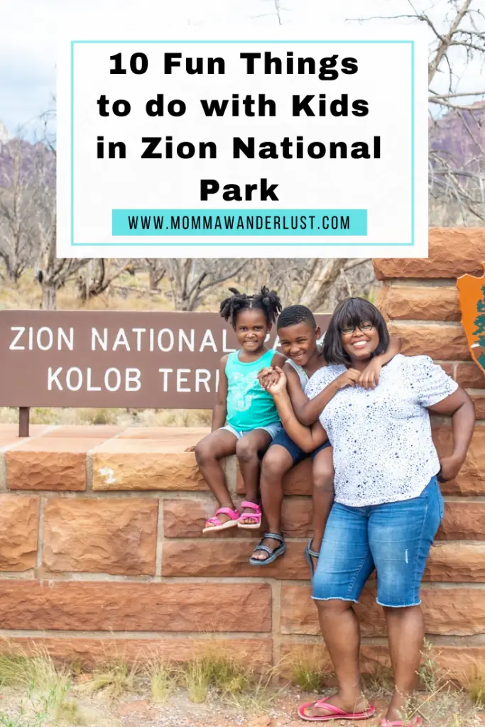 10 Fun Things to Do with Kids in Zion National Park by top US family travel blogger, Momma Wanderlust