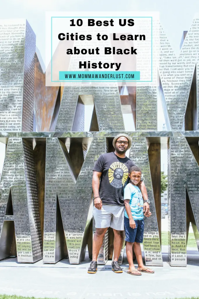 10 Best US Cities to Learn about Black History featured by top US travel blogger, Momma Wanderlust