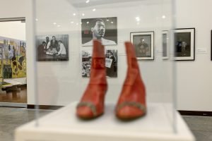 Otis Redding boots on display at the Tubman Museum in Macon, ga