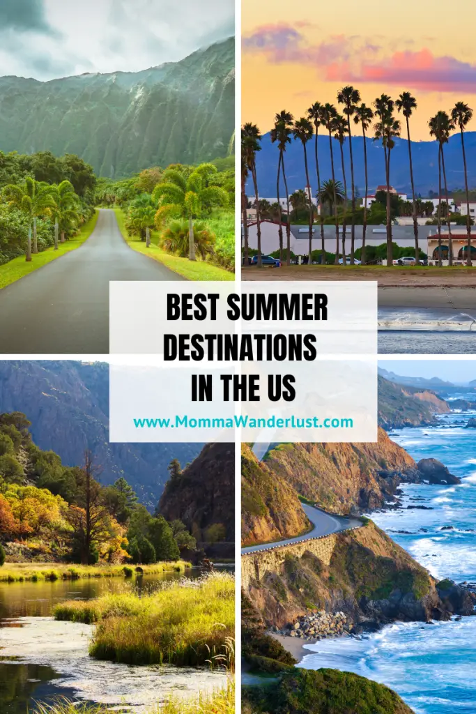 Best Summer Destinations in the US cover 