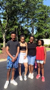 My two children, teen niece and I 